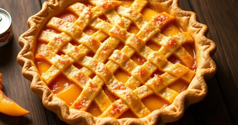 Peach Pie with Canned Peaches