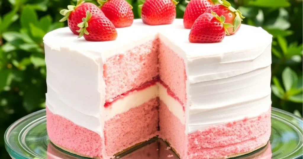 strawberry cheesecake cake