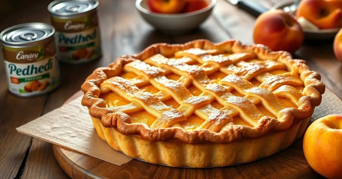 Peach Pie with Canned Peaches